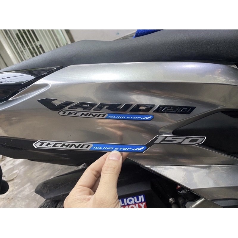 Tem Nổi Vario150 Màu Đen Bóng