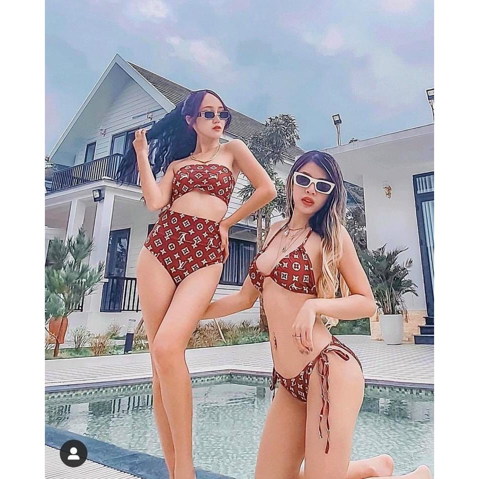 BIkini 2 mảnh họa tiết hottrend, bộ bơi quây đi biển sexy lv Bikini191