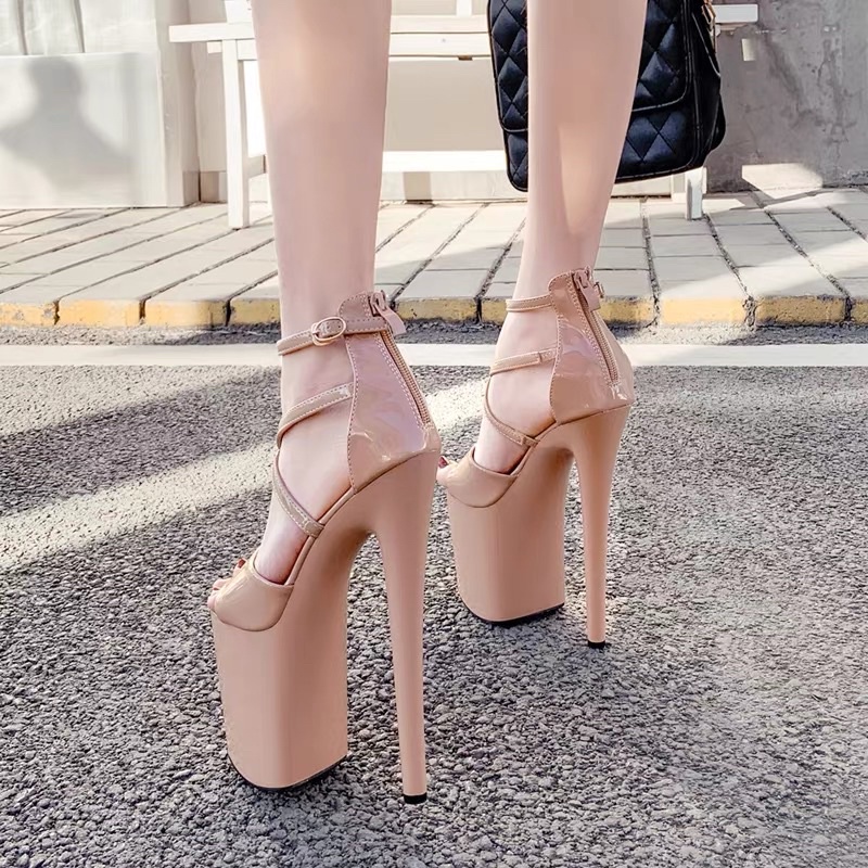 GIÀY CAO GÓT 20CM DÂY CHÉO