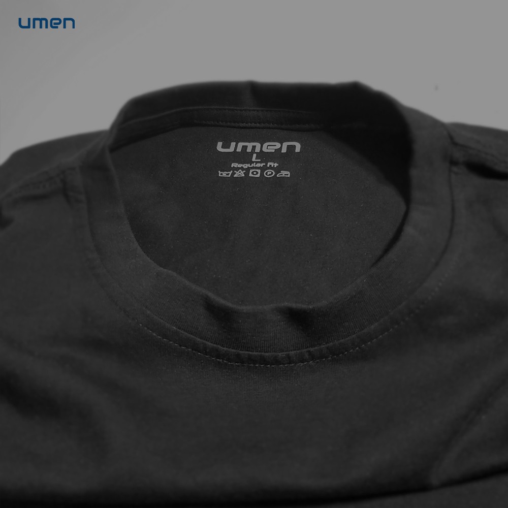 Áo thun basic nam màu đen cổ tròn tay ngắn UMEN vải cotton co giãn, thoáng mát | BigBuy360 - bigbuy360.vn