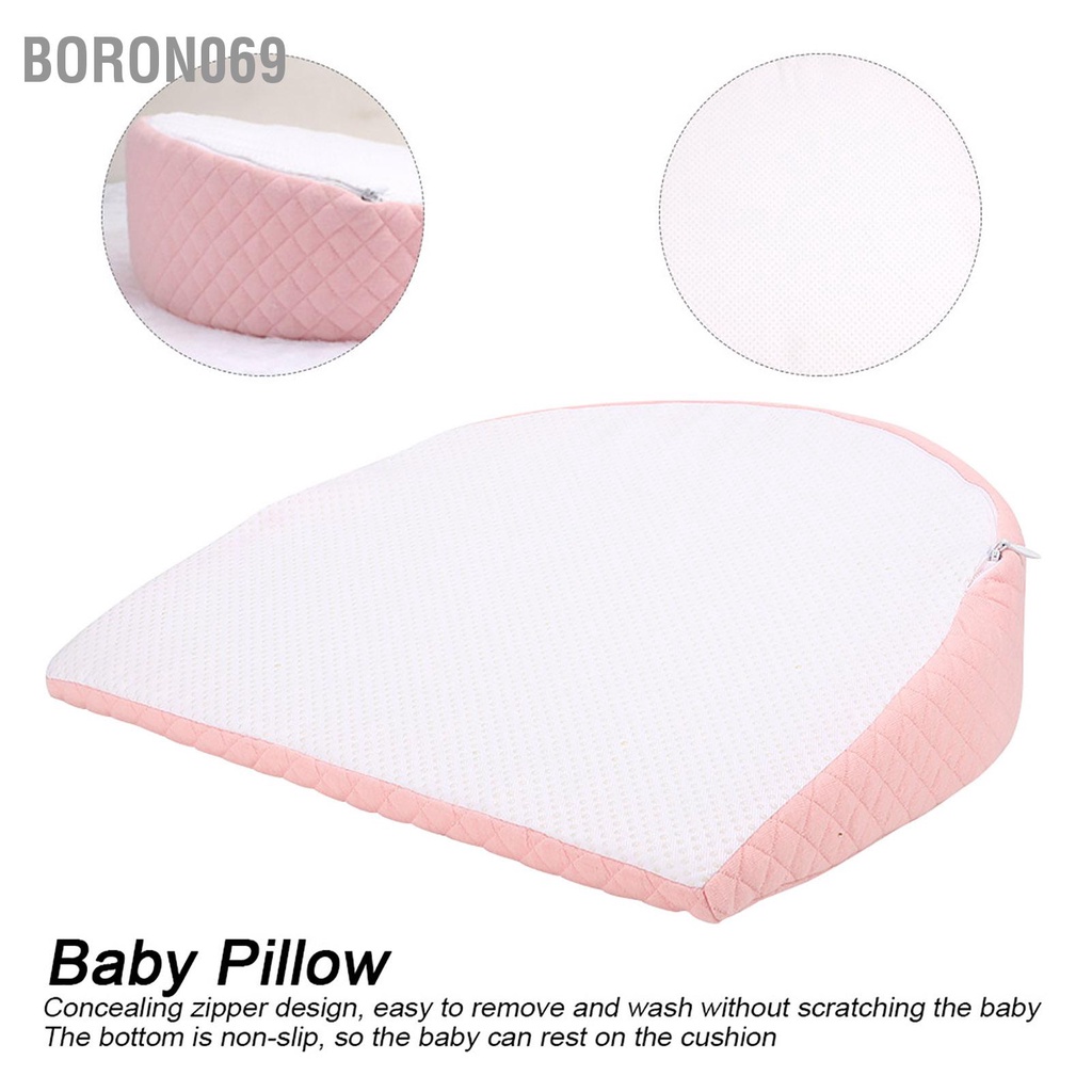 Gối nghiêng cho trẻ sơ sinh Định vị bé AntiReflux con bú bông chống trượt Boron069