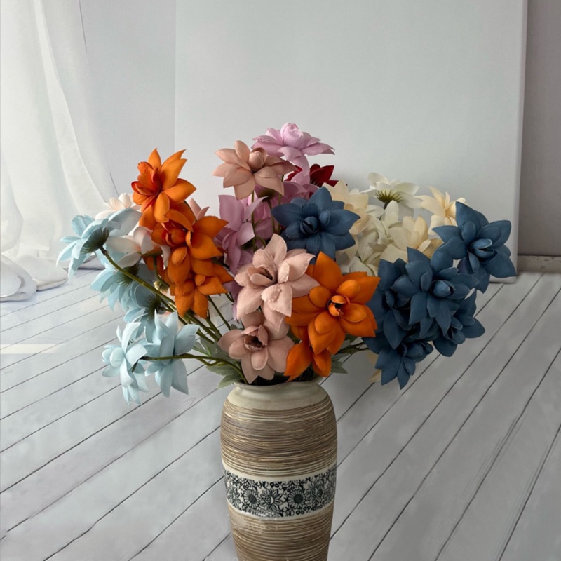 Hoa giả - hoa nhài tây giả 62cm cành 6 bông trang trí nhà cửa, cửa tiệm,.. sang trọng