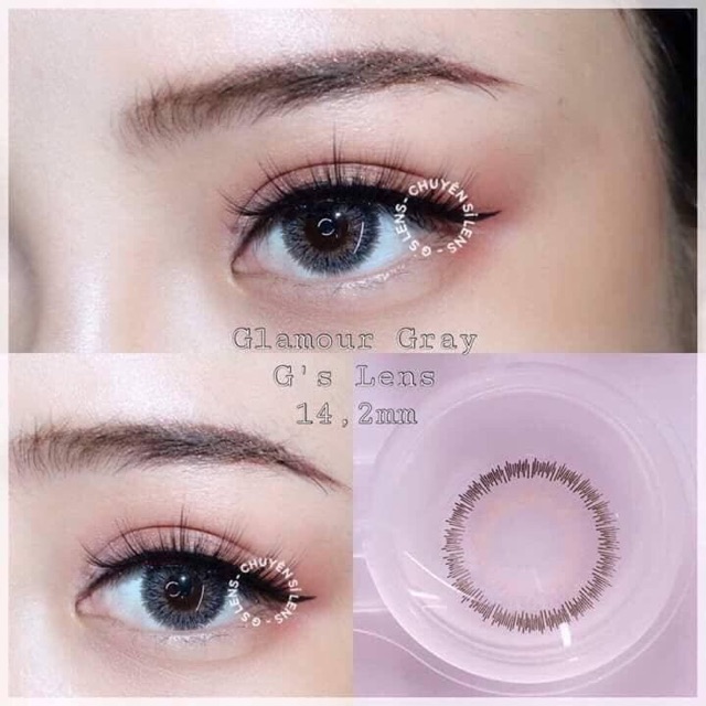 kính áp tròng thái lan- lens mầu gray các mẫu dãn nhỏ