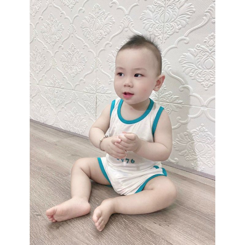 Bộ Ba Lỗ Thun Lạnh Minkimom chạy viền cho bé size 6-17kg