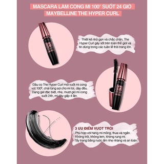 Chuốt Mi Maybelline Hyper Curl Volume Waterproof Mascara