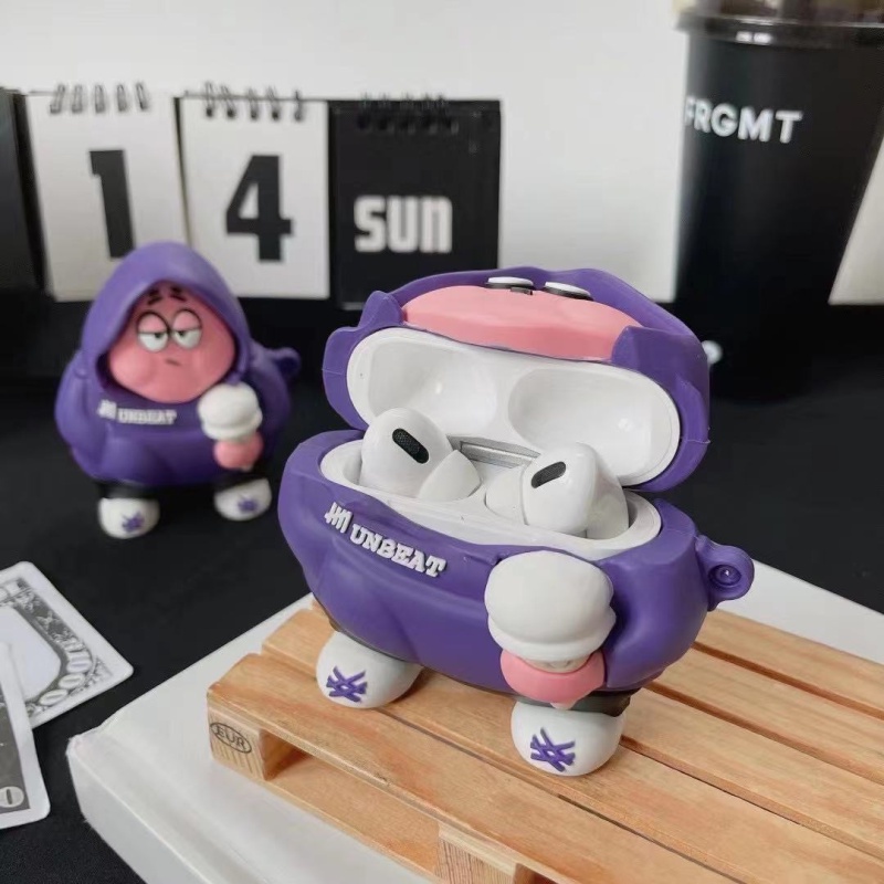 Vỏ Bảo Vệ Hộp Sạc Tai Nghe Airpods Pro Bằng Silicon Họa Tiết Hoạt Hình sponge Eevee Squirtle Togepi Dễ Thương