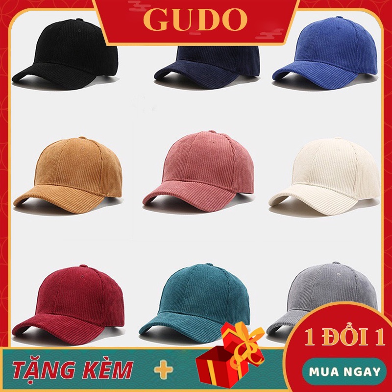 Mũ lưỡi trai Nón kết Nhung cao cấp trơn Fashion 396 phong cách Ulzzang form unisex nam nữ
