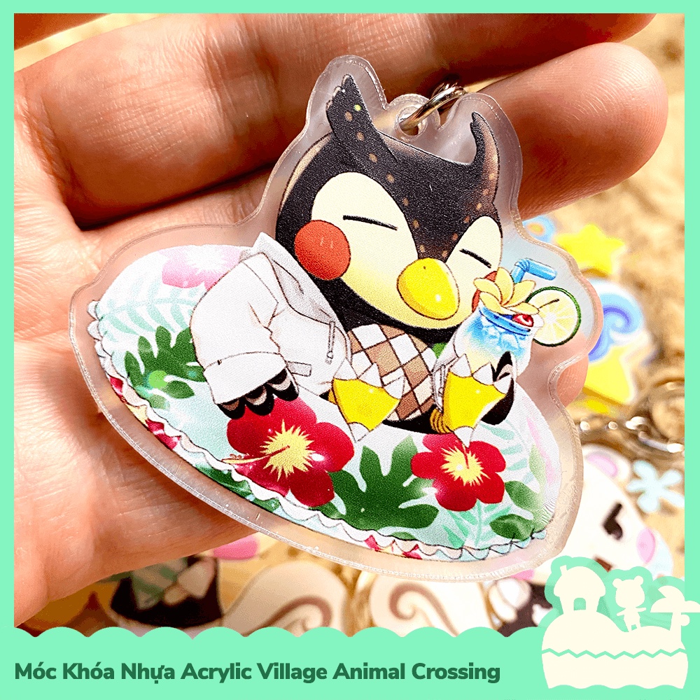 [Sẵn VN - NowShip] Móc Khóa Keychain Acrylic Nhựa Trong Nhân Vật Game Animal Crossing Horizons Nintendo Big Cute