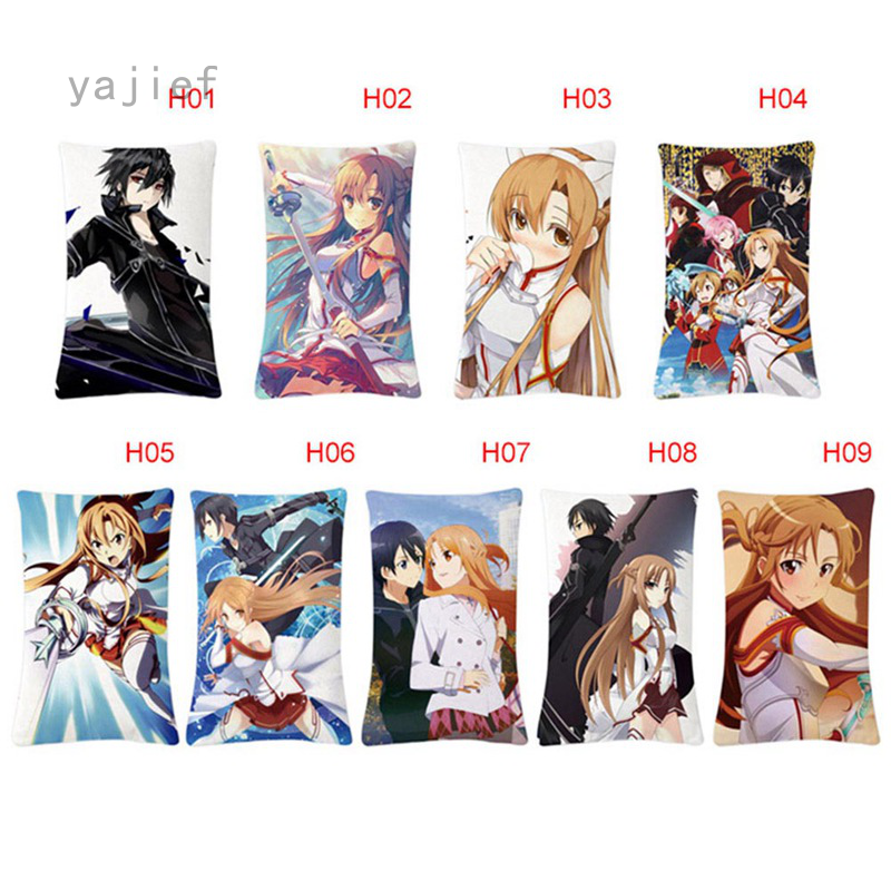 Vỏ Gối Vuông 40x60cm In Hình Nhân Vật Anime Độc Đáo