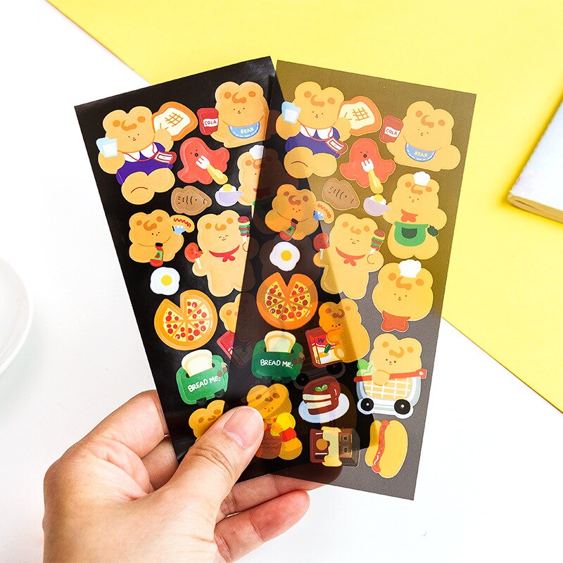 Set 2 tờ miếng dán trang trí họa tiết hoạt hình dễ thương