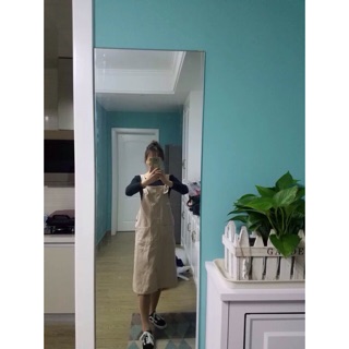 ORDER Váy yếm thô vintage dáng dài