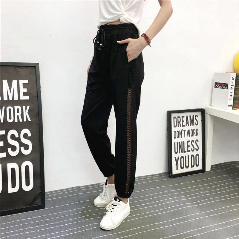 2021  [Rẻ Vô Địch] Quần jogger thể thao phối lưới Cama store QL 01