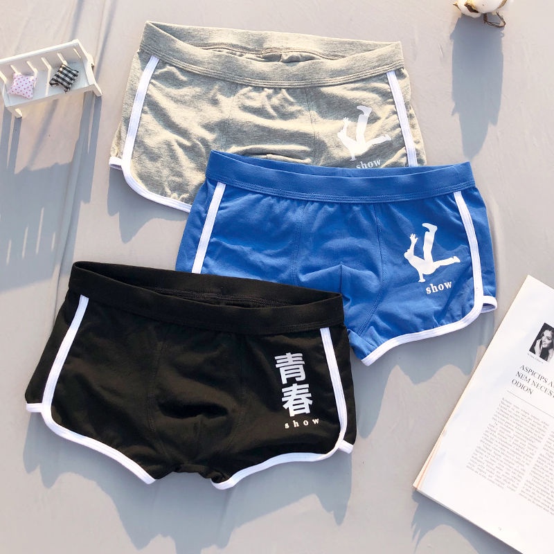 Quần Lót Boxer Cotton Thoáng Khí Phong Cách Thể Thao Thời Trang Cho Nam
