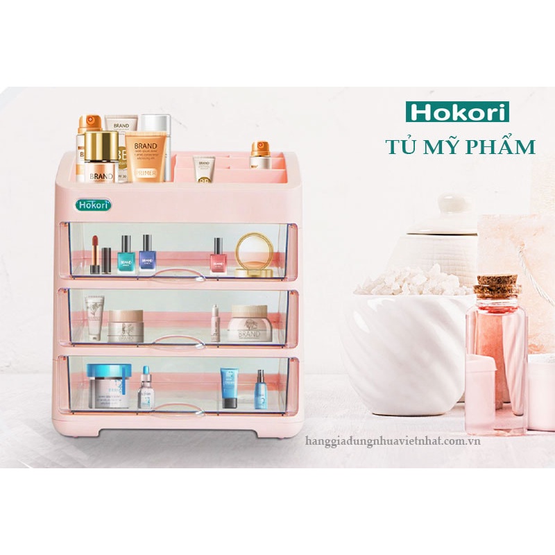 Tủ Đựng Mỹ Phẩm 2,3,4 Tầng Cao Cấp Nhựa Việt Nhật, Kệ Đựng Mỹ Phẩm, Đồ Trang Điểm Nhiều Tầng