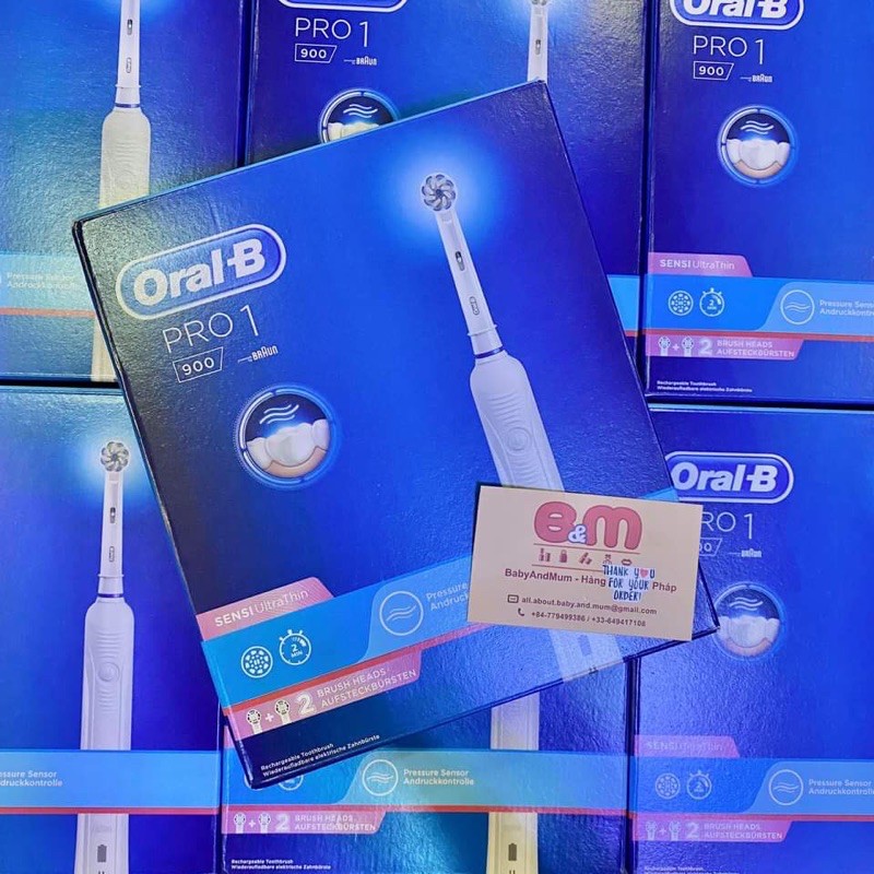 Bộ bàn chải đánh răng điện Oral b Pro 700 &amp; Pro 600 &amp; Pro 900 - hàng bill Pháp