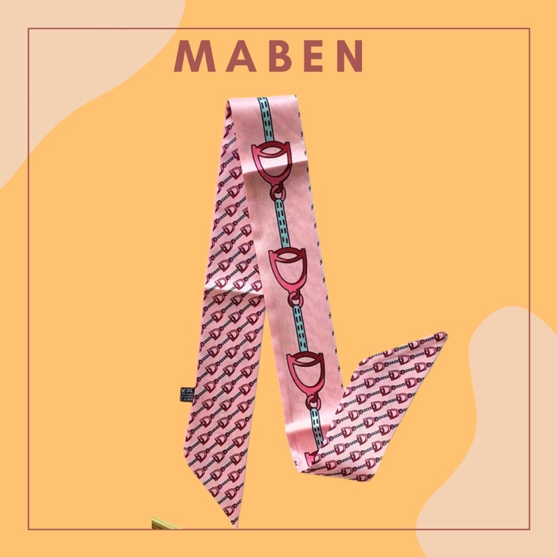 Khăn quấn túi xách màu hồng - Maben