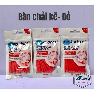 Bàn chải kẽ răng xanh + đỏ