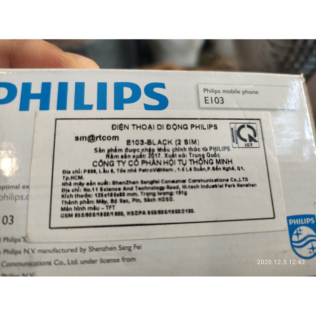 Clear kho Điện thoại Philips E103 pin bền giá rẻ chính hãng