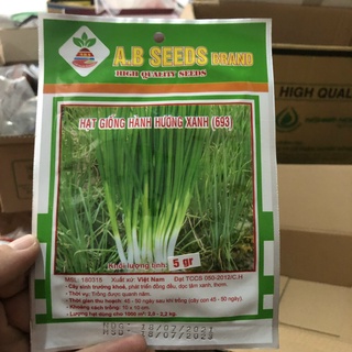 Hạt giống hành hoa, hành hương xanh, rọc cứng, thơm gói 5g longf1