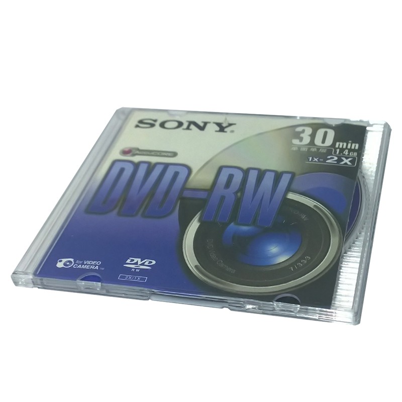 Đĩa trắng DVD-RW Sony 1X2X 30min 1.4GB 8Cm - Đĩa DVD-RW ghi xóa loại nhỏ 8Cm cho máy quay (1 chiếc)