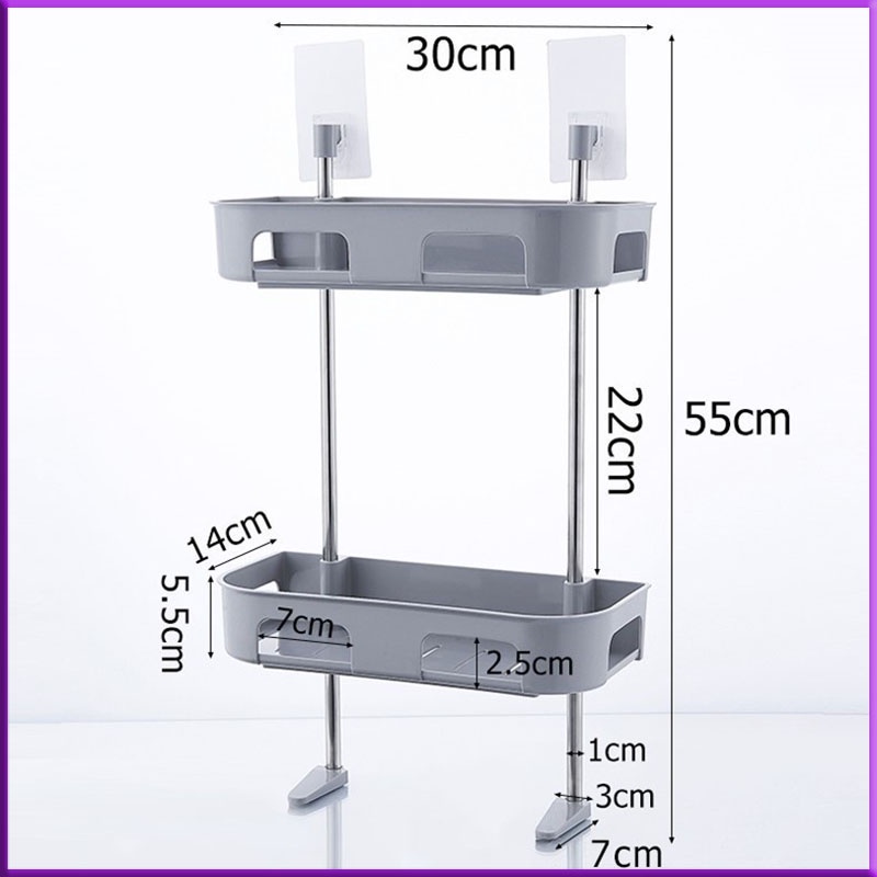 Kệ Đựng Đồ Đa Năng, Nhà Tắm, Nhà Vệ Sinh Toilet Đa Năng, Loại 2 Tầng và 3 Tầng Dễ Dàng Lắp Ráp