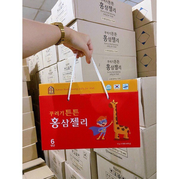 THẠCH HỒNG SÂM BABY HÀN QUỐC - JELLY FOR KID'S_ HỘP 30 GÓI _ GIÚP ĂN NGON_ NGỦ NGON