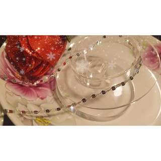 Dây chuyền bạc tinh khiết mạ bach kim kiểu độc đáo 40cm