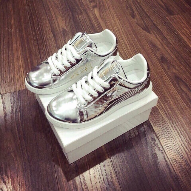 SNEAKER PUMA MÀU BẠC CỰC CHẤT