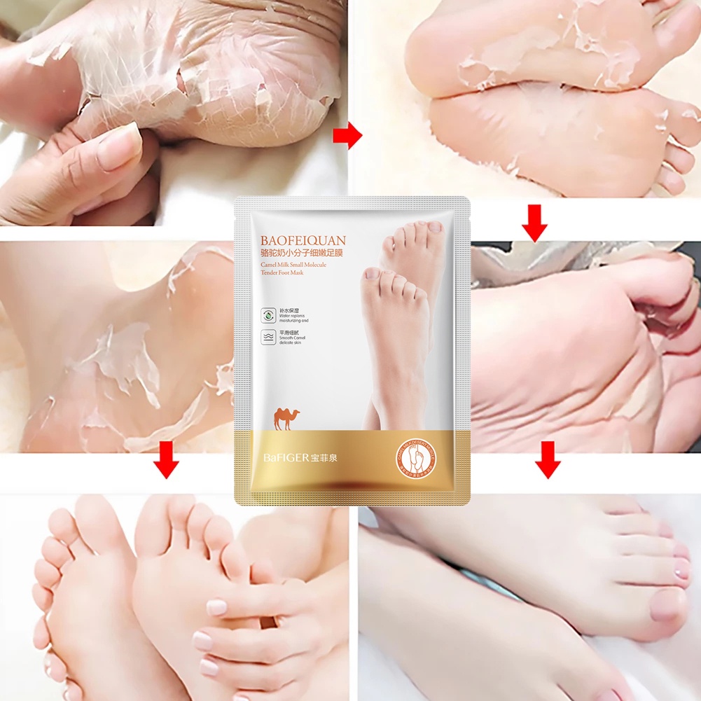 1 Cặp Mặt Nạ Chân Từ Sữa Lạc Đà Dưỡng Ẩm Tẩy Tế Bào Chết Chống Nứt Nẻ