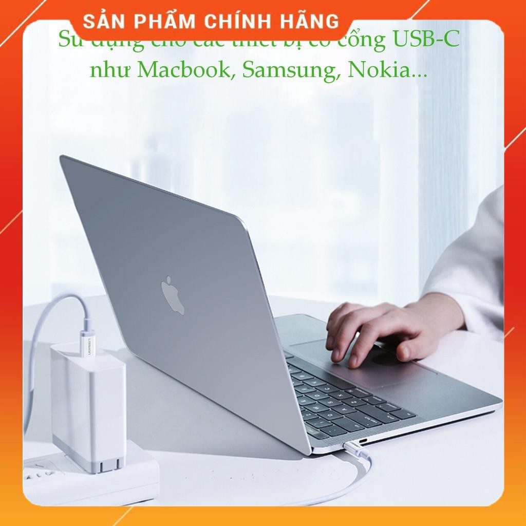 Cáp sạc nhanh USB Type C sang USB Type C UGREEN US264 dòng 3A, kết nối sạc và truyền dữ liệu, hỗ trợ sạc QC3.0