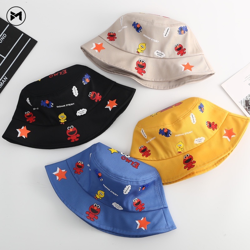 Mũ Tai Bèo Vành Rộng Chống Nắng Họa Tiết Hoạt Hình Cho Bé