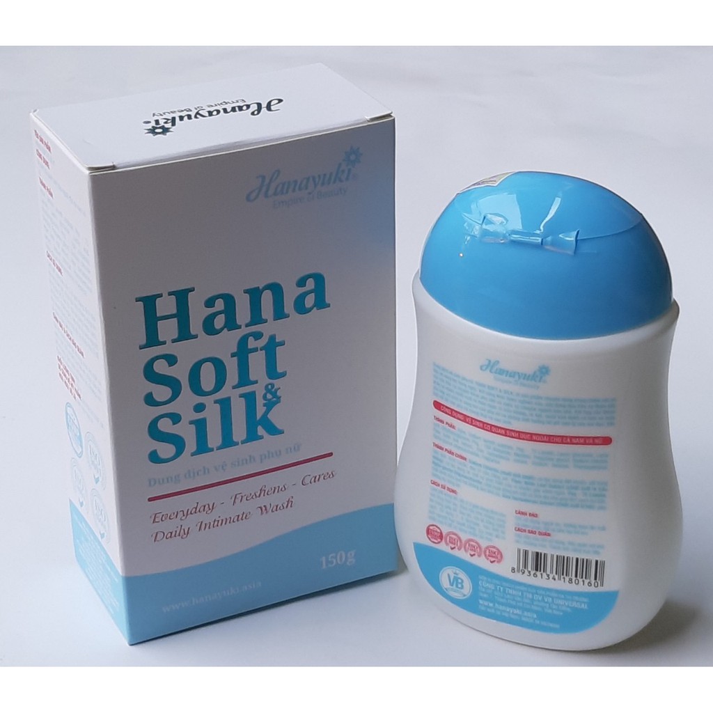 [Chính hãng 100%] Dung dịch vệ sinh nữ Hana Sof Silk, giảm thâm chế sự phát triển của vi khuẩn 150G