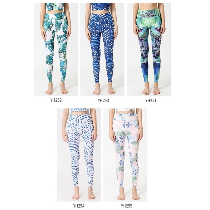 Quần Tập Yoga / Chạy Bộ Co Giãn Nhanh Khô In Họa Tiết Kỹ Thuật Số Phong Cách Mới Cho Nữ;New women digital printing yoga pants, sports pants, stretch running pants