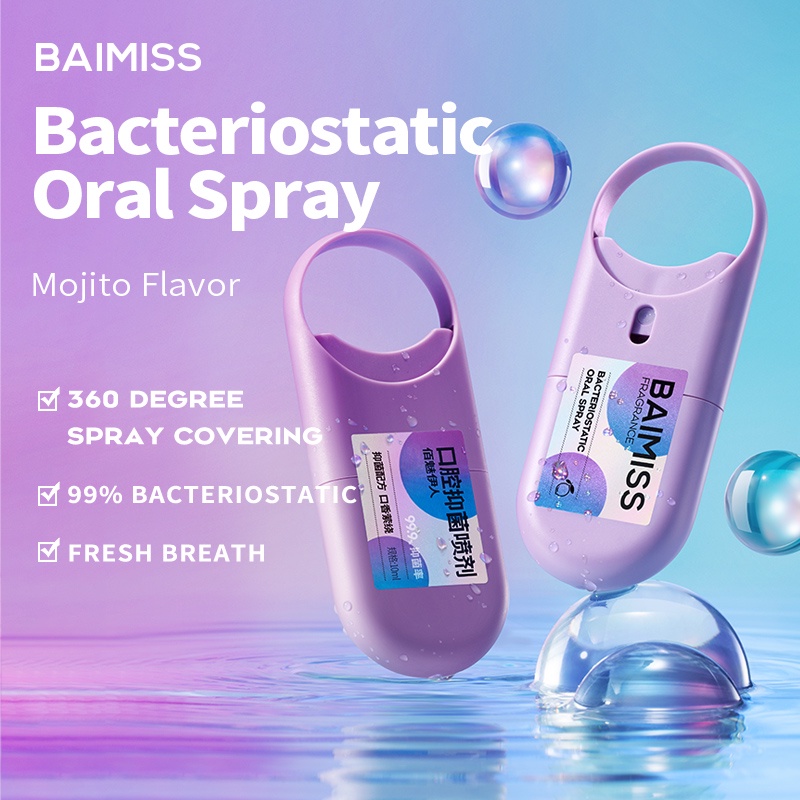 BAIMISS - Xịt thơm miệng tươi mát làm sạch hơi thở và ngừa vi khuẩn - chai 10ml - xịt 150 lần