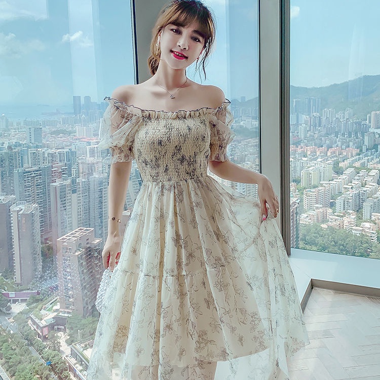 Đầm hoa chiffon Perty xinh xắn duyên dáng phong cách Hàn Quốc