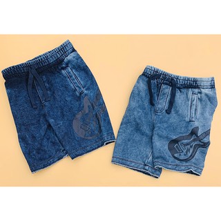 Quần short jean da cá bé trai