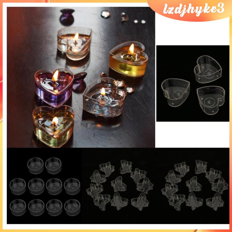 [lzdjhyke3] 10 Cốc Nhựa Trong Suốt Đựng Sáp Nến Dễ Thương