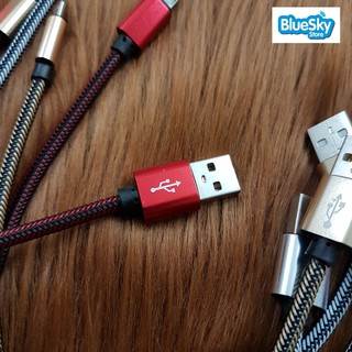 Cáp sạc micro usb ngắn 30 cm dây dù
