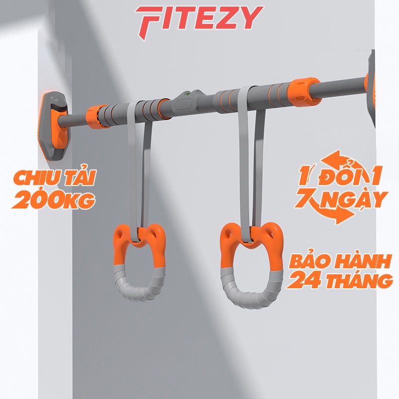 Xà đơn treo tường gắn tường đa năng chống xoay có thước thủy tăng chiều cao 2022 FITEZY