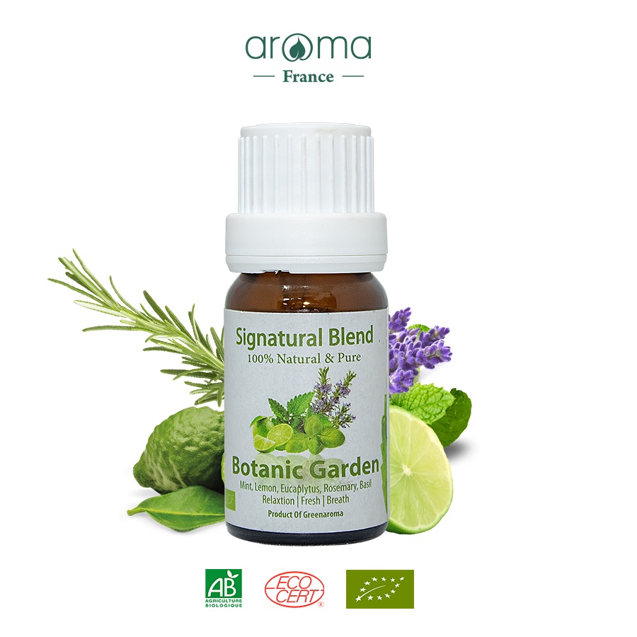 Tinh dầu xông AROMA Hương Chanh &amp; Bạc Hà - Botanic Garden 10ml