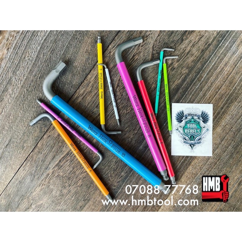 🇩🇪Wera - Germany🇩🇪 Bộ lục giác bi nhiều màu Wera 950/9 Hex-Plus