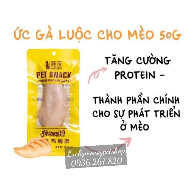 ỨC GÀ HẤP ăn liền Masti, PetSnack