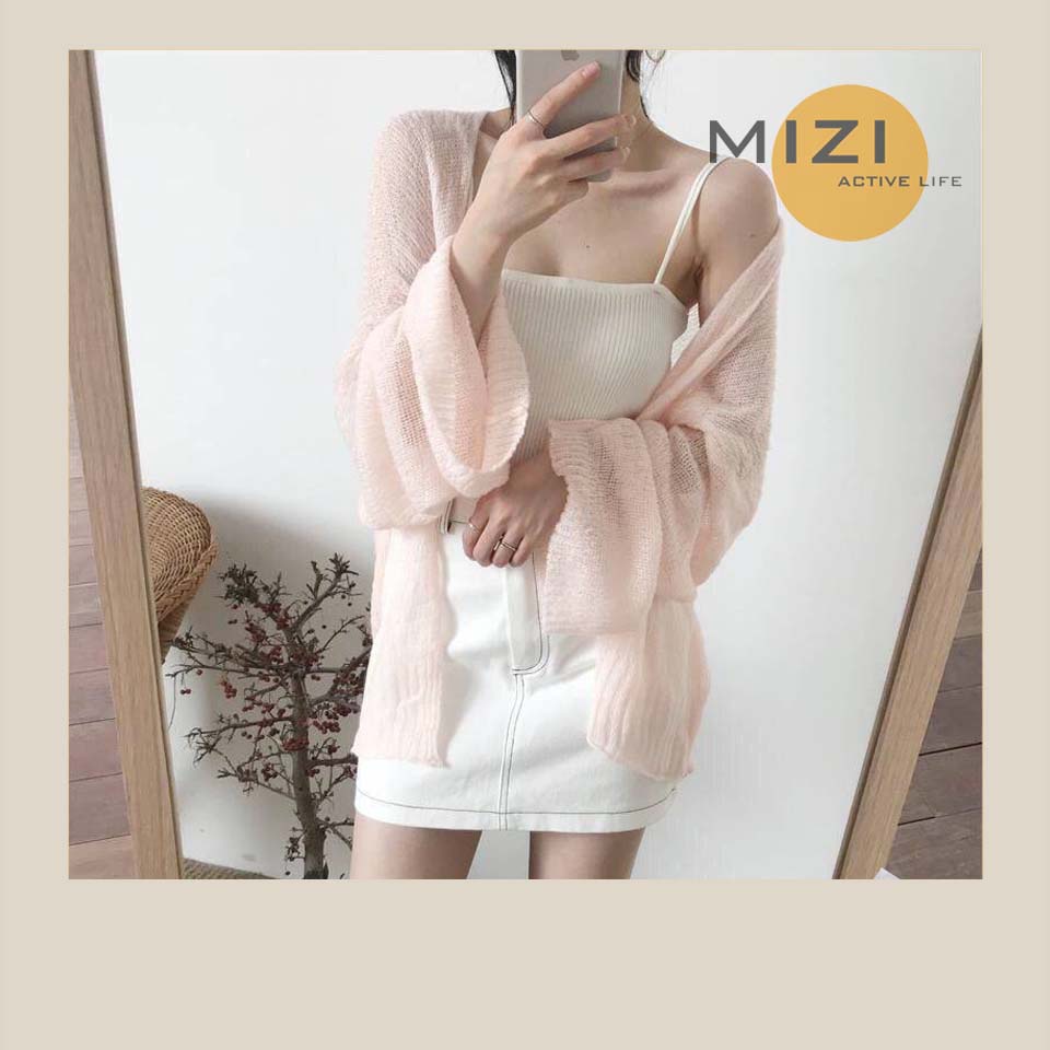 Áo cardigan nữ len mỏng form rộng dệt kim ulzzang dáng dài MIZI CD01 | BigBuy360 - bigbuy360.vn