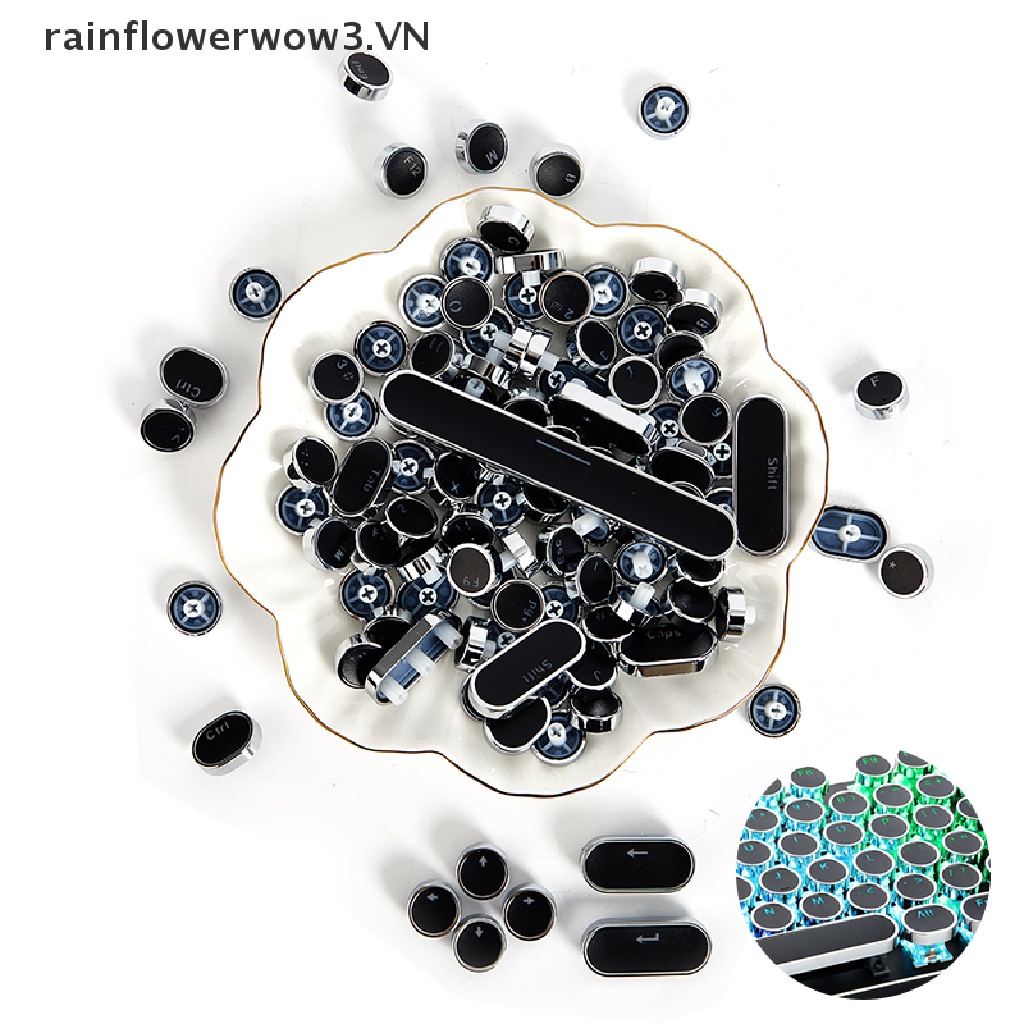 Nút bàn phím cơ 104 phím hình tròn phong cách cổ điển DIY