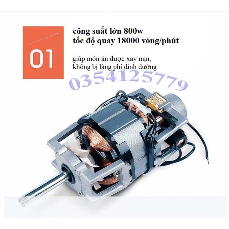 [Mã ELHA22 giảm 5% đơn 300K] Máy làm sữa hạt, xay sinh tố, thịt, bơ, đá lạnh, Tự động xay, nấu rất tiện lợi