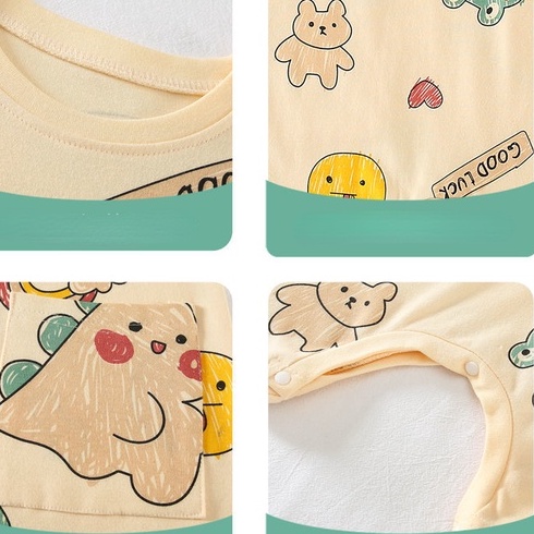 Bộ Đồ Ngủ Liền Thân Tay Dài Phong Cách Công Chúa Mùa Xuân Thu Mới Cho Bé Gái