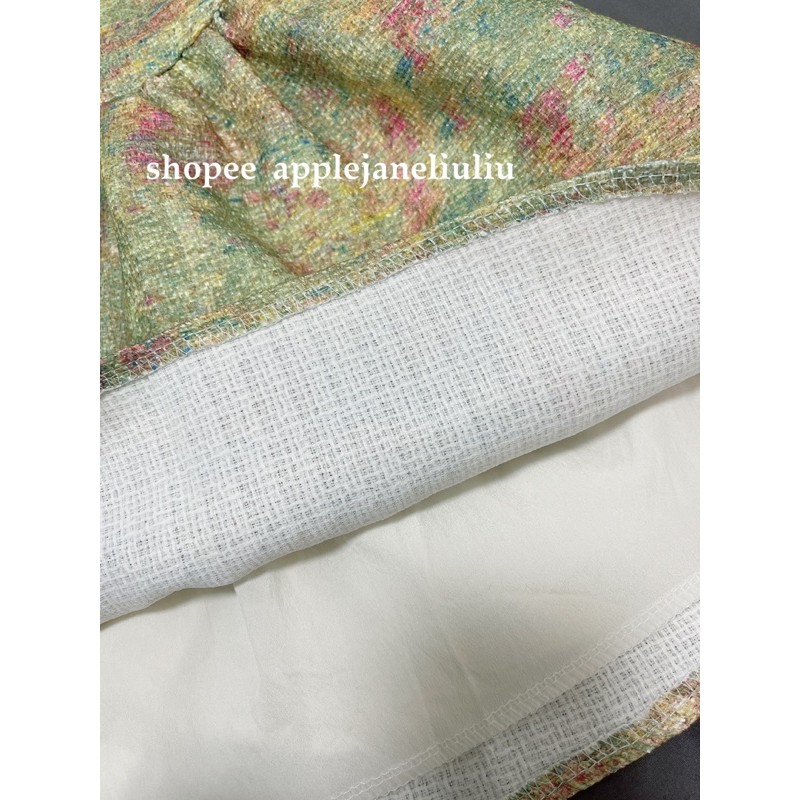 Jane Đầm ngắn vintage hoạ tiết cổ điển diện hè C087 3 ảnh thật cuối