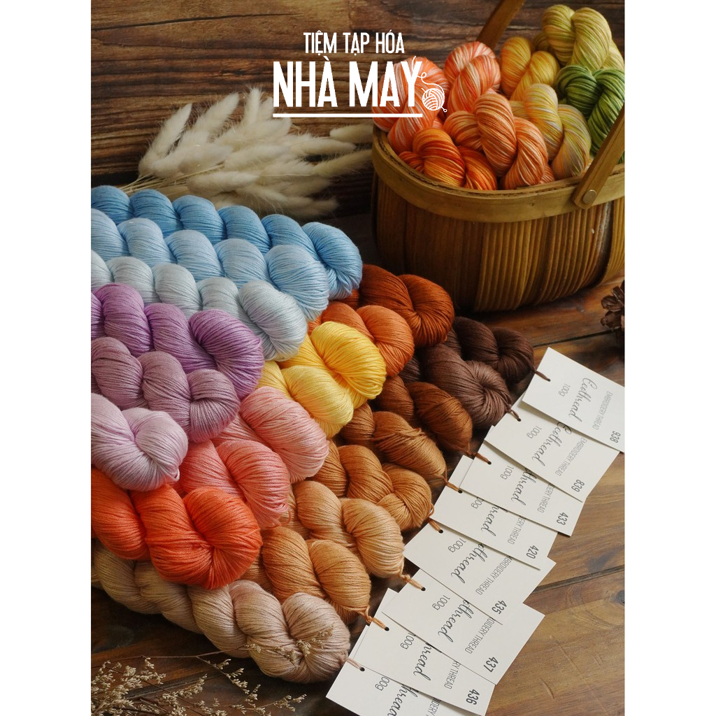 Chỉ thêu Eco-thread Tiệm tạp hóa nhà May nhuộm sinh học theo tông màu