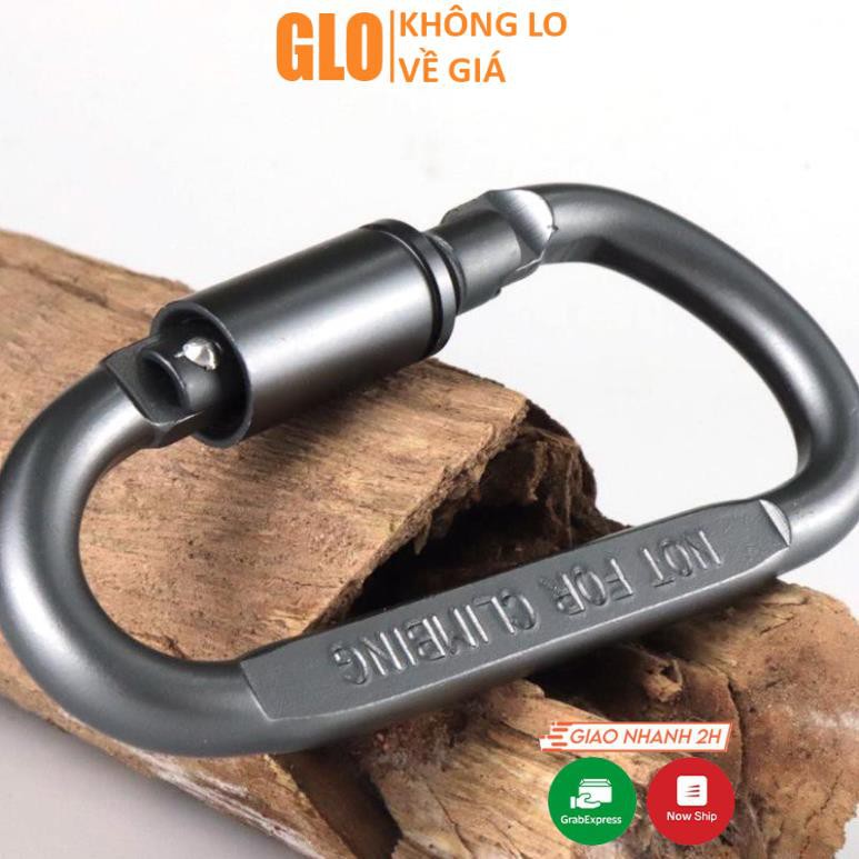 Móc Khóa Nhôm Carabiner Hình Chữ D Được Làm Từ Hợp Kim Nhôm Cao Cấp Siêu Cứng Và Bền, Không Bị Mài Mòn 8498