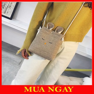 Túi đeo chéo tai thỏ dễ thương uz